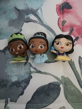 Disney Mini Princess Figures Set - Green, Light Blue, Yellow